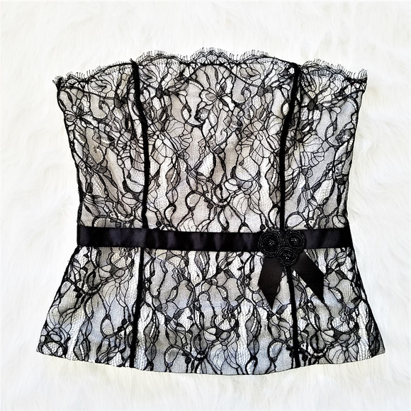 Ann Taylor Tops - SALE💕 Ann Taylor Bustier in Black/White, Size 10